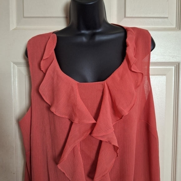 Nue options plus ruffled tank top size 2X - Picture 2 of 5